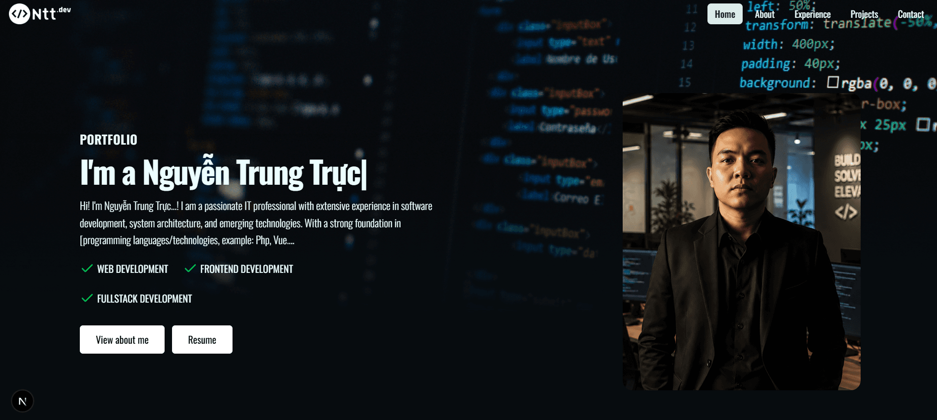 MyResume — Personal Portfolio CMS